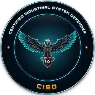Macaron de la certification CISD, Certified Industrial System Defender