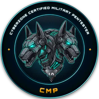 Macaron de la certification CMP, CyberZone Certified Military Pentester